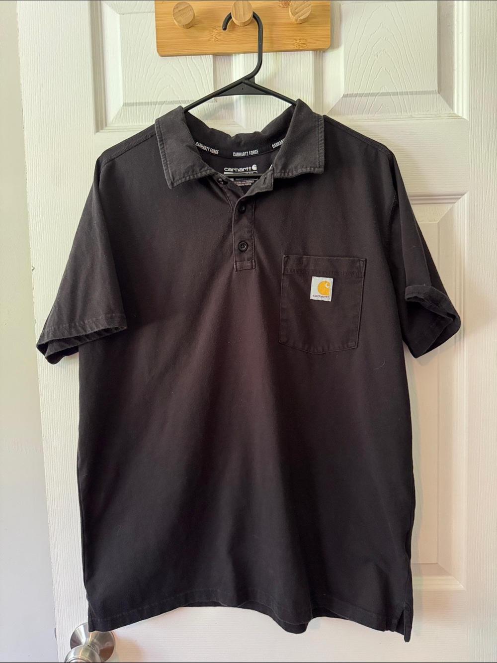 Carhartt Men’s Black Workwear Pocket Polo